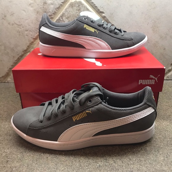 puma ladies vikky suede grey